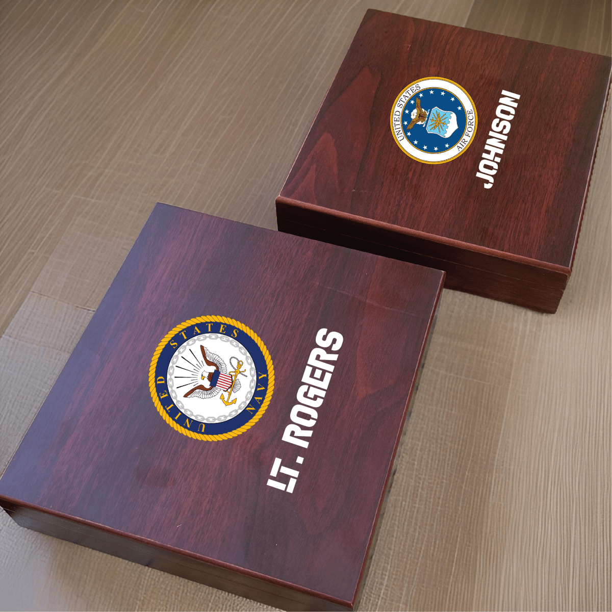 Unique Personalized Personalized Military Keepsake Box Customized Gifts for Men by Groovy Guy