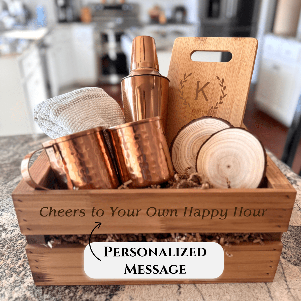 Unique Personalized Copper Bliss Mule Set Customized Gift set for Her Gifts for Men by Groovy Guy