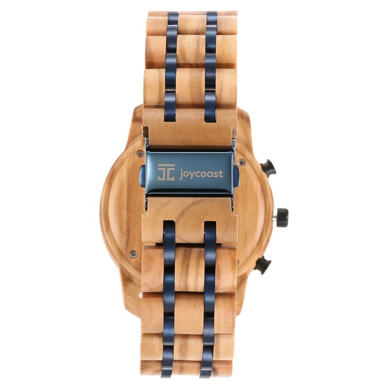 Unique Personalized Oliver | Olive Wood Chronograph Customized Wooden Watch Gifts for Men by Groovy Guy