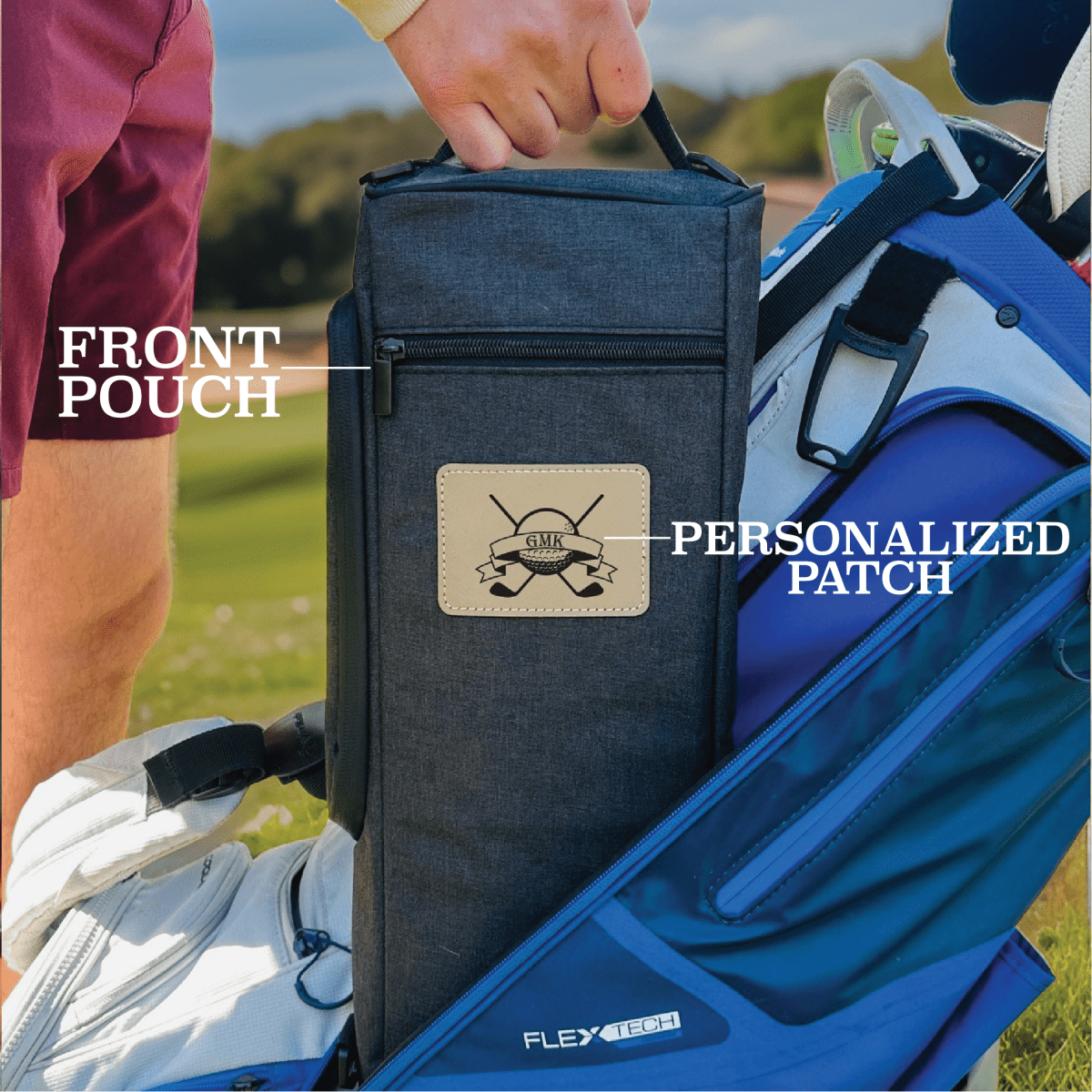 Unique Personalized Personalized Beer Cooler for Golf Bag Customized Golf Gifts for Men by Groovy Guy