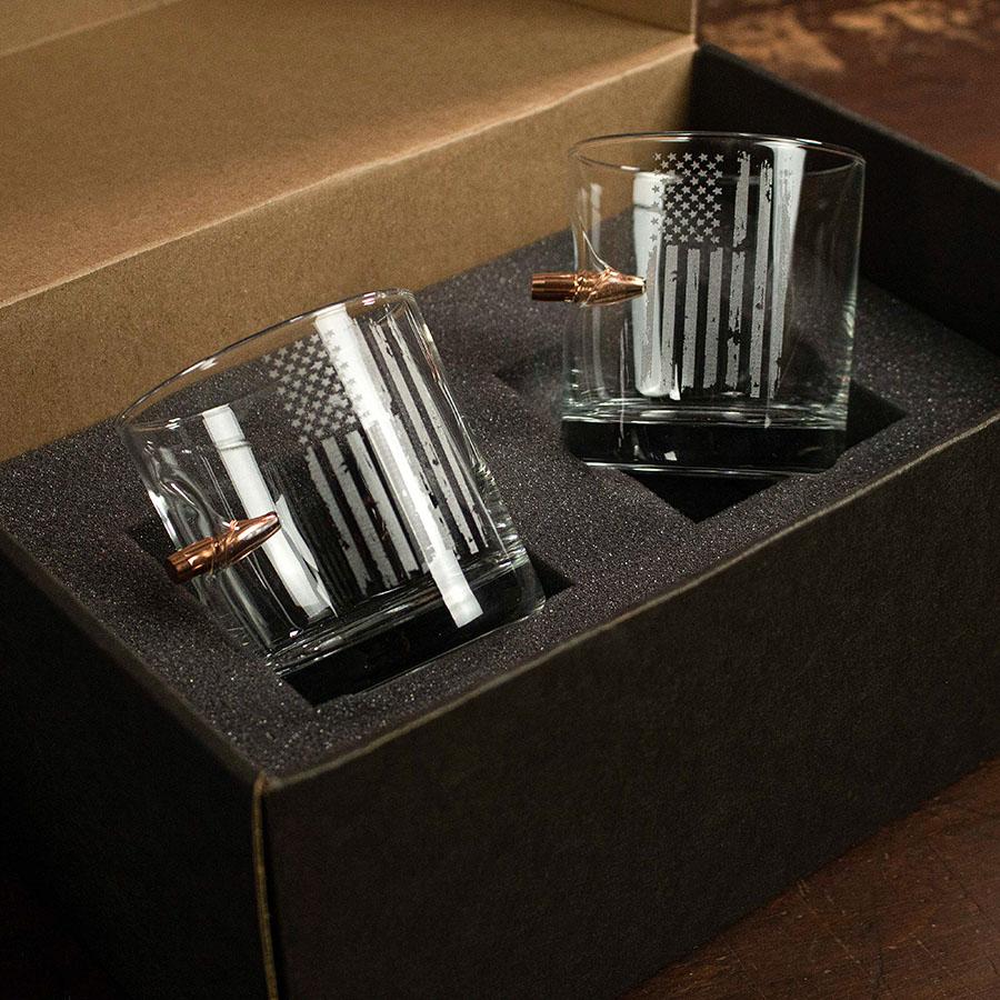 Unique Personalized Liberty On the Rocks Customized Handmade Glass Gifts for Men by Groovy Guy