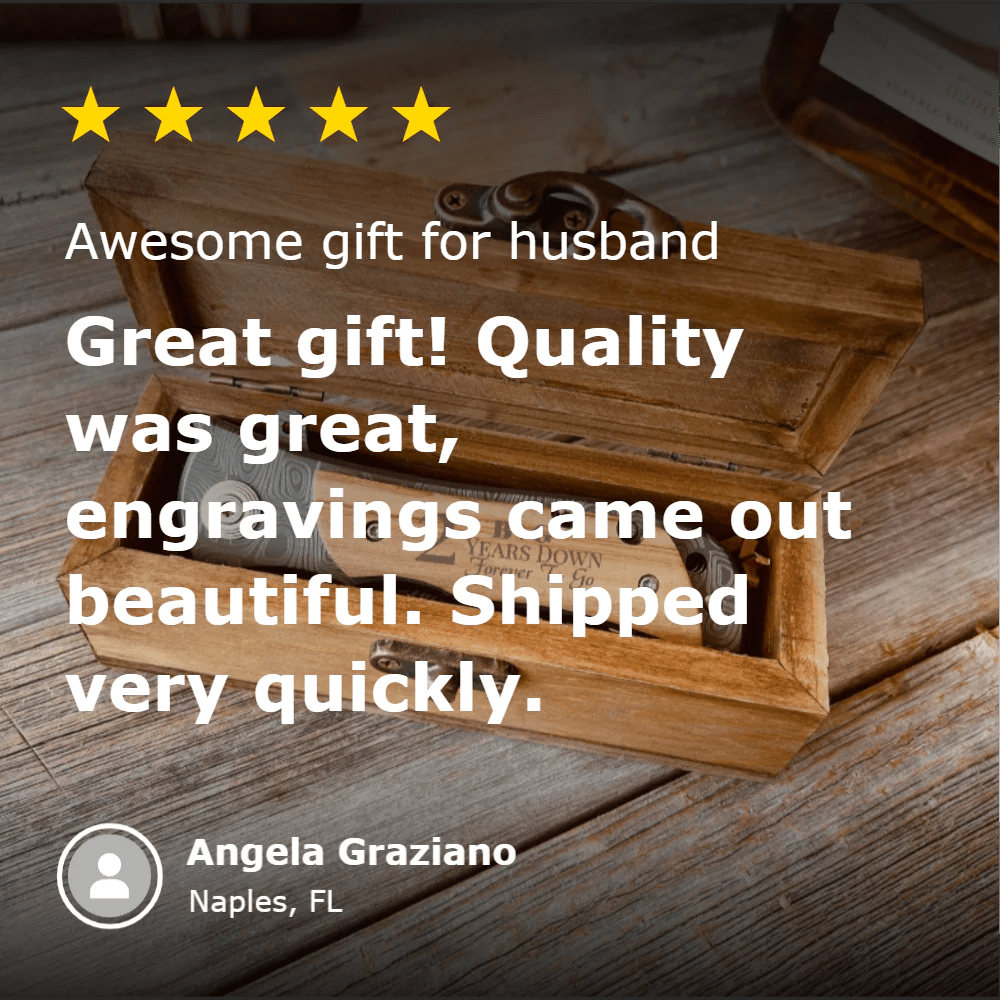 Unique Personalized Celebrating Moments Damascus Customized Damascus Knife Gifts for Men by Groovy Guy