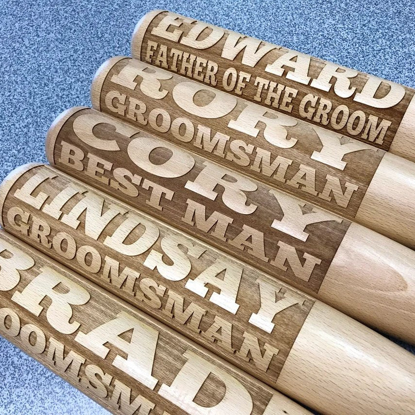 Unique Personalized Custom Logo Baseball Bat Customized Baseball Gifts for Men by Groovy Guy