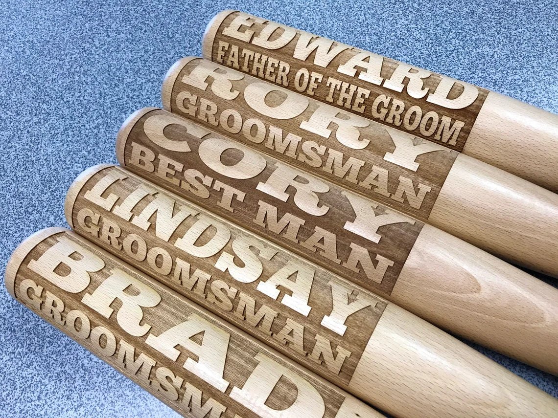 Unique Personalized Custom Logo Baseball Bat Customized Baseball Gifts for Men by Groovy Guy