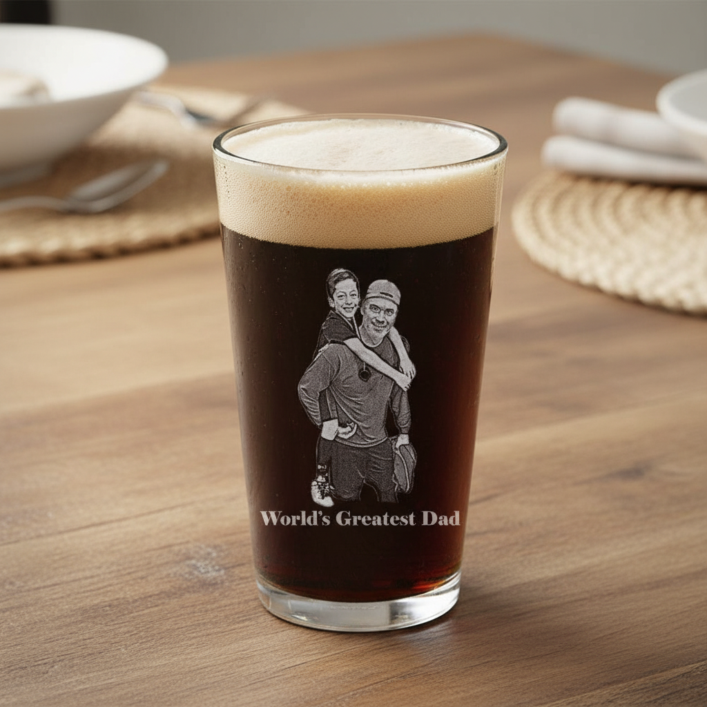 Custom Photo on Pint Glass
