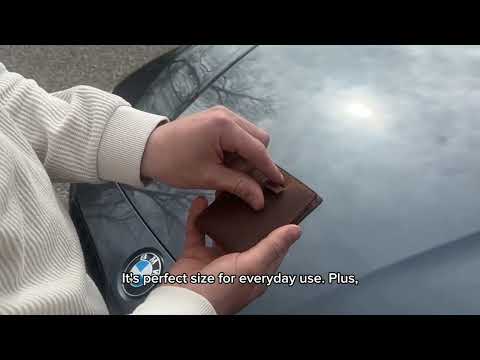 Personalized leather wallet for men crafted from genuine leather, featuring custom engraving for initials and a heartfelt inside message – ideal for Valentine’s Day, anniversaries, birthdays, or Father’s Day.