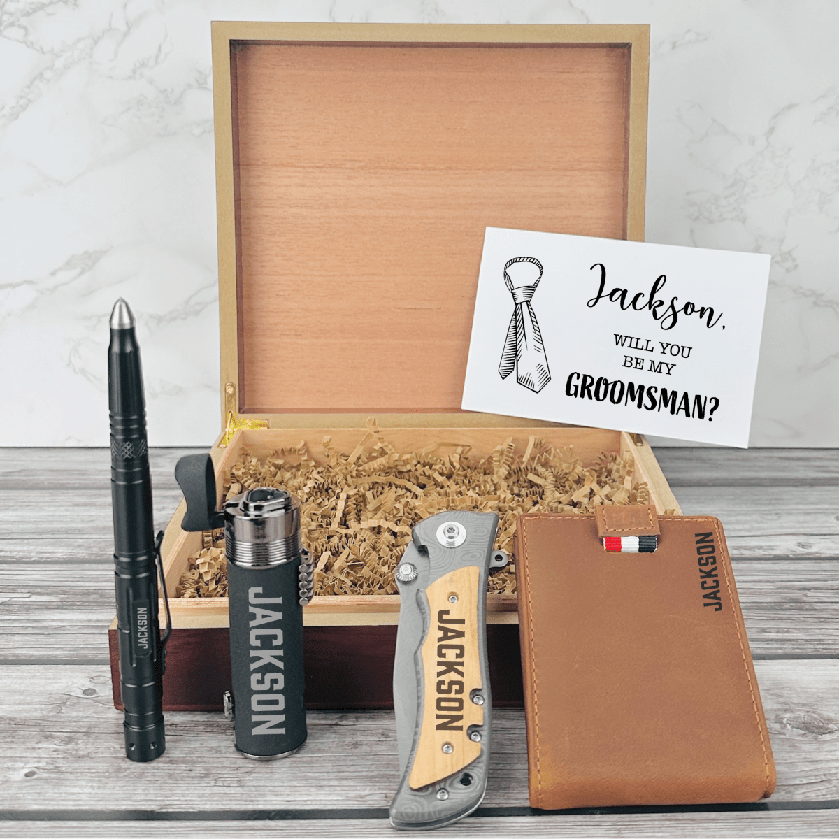 Unique Personalized Groomsmen Proposal Esemble Customized Groomsmen Gifts Gifts for Men by Groovy Guy