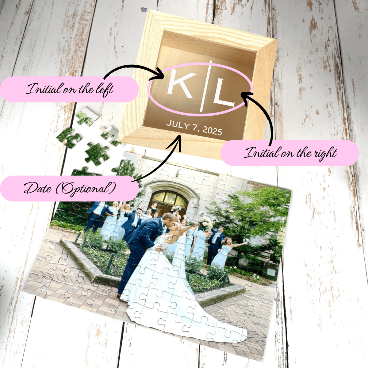 Unique Personalized Anniversary Puzzle Keepsake Customized Anniversary Gifts for Men by Groovy Guy