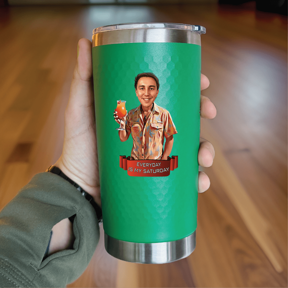 Unique Personalized Retirement Vibes Custom Tumbler Customized Gifts for Men by Groovy Guy