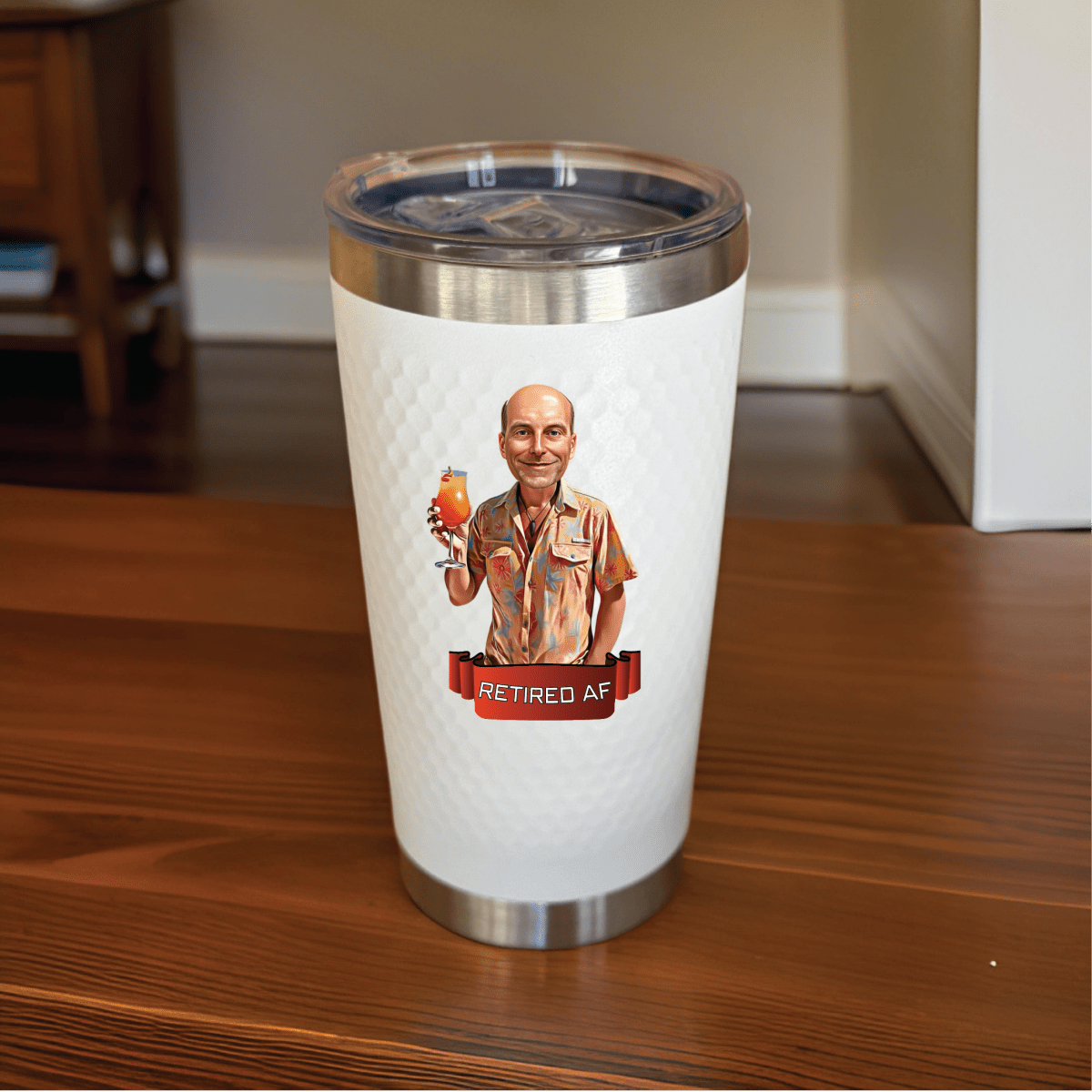 Unique Personalized Retirement Vibes Custom Tumbler Customized Gifts for Men by Groovy Guy