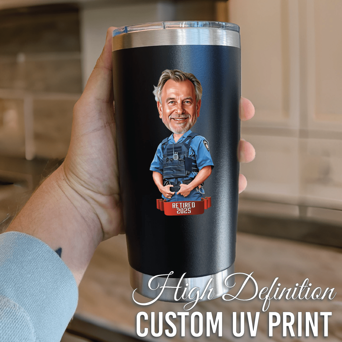 Unique Personalized Badge Of Honor Tumbler Customized Gifts for Men by Groovy Guy