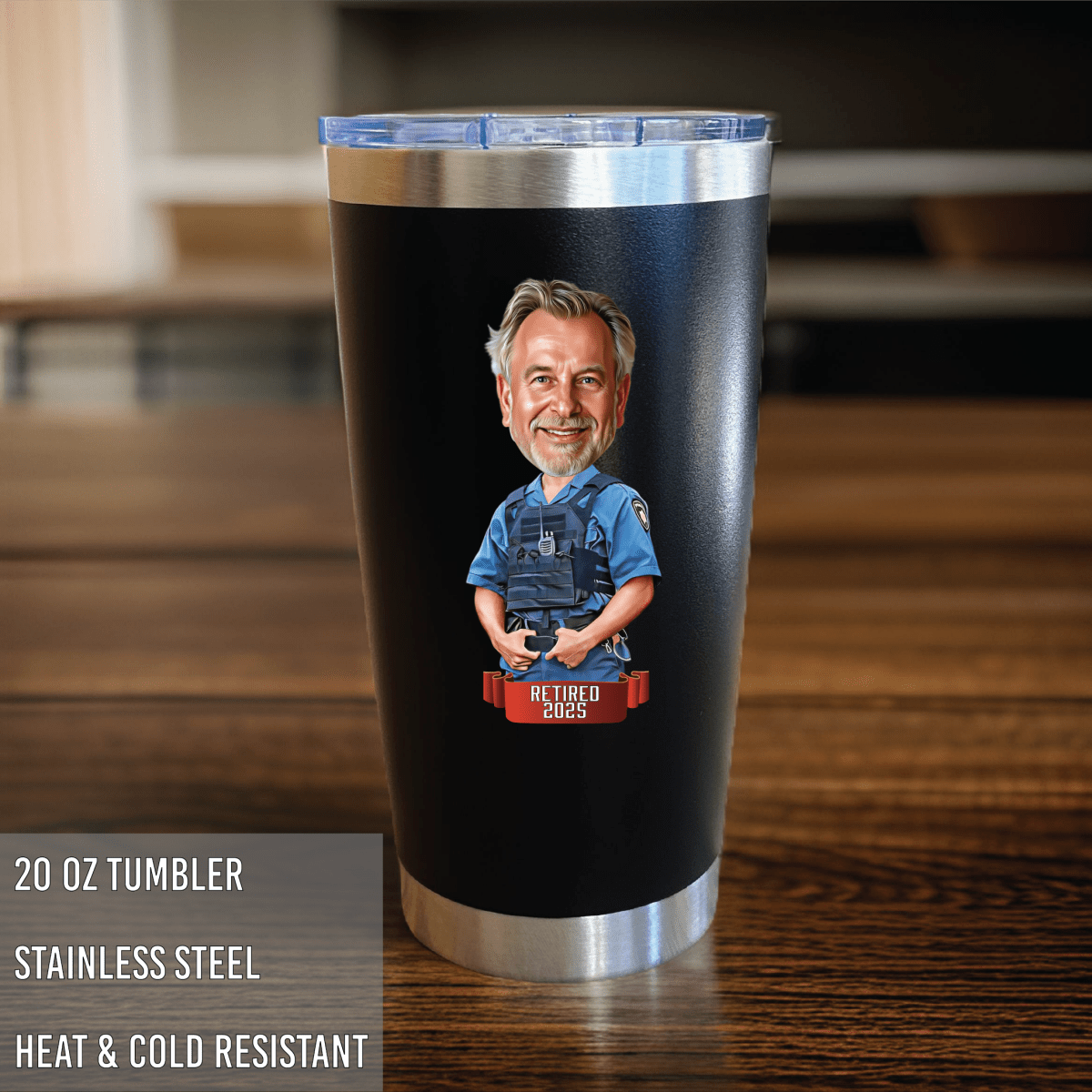 Unique Personalized Badge Of Honor Tumbler Customized Gifts for Men by Groovy Guy