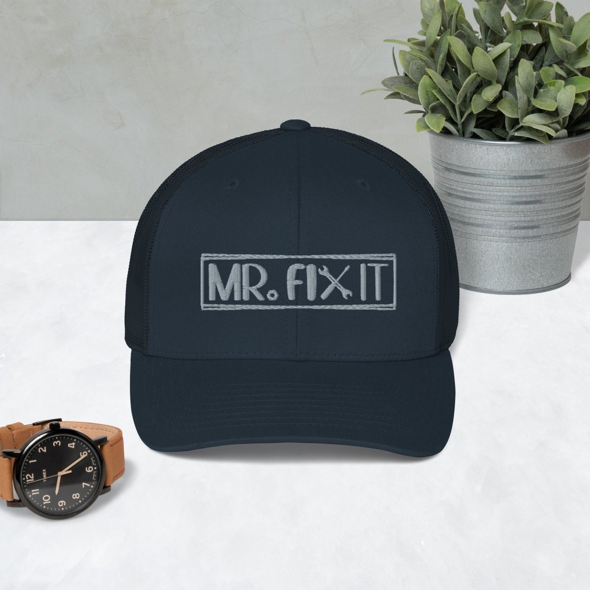 Unique Personalized Mr Fix It Trucker Cap Customized Gifts for Men by Groovy Guy
