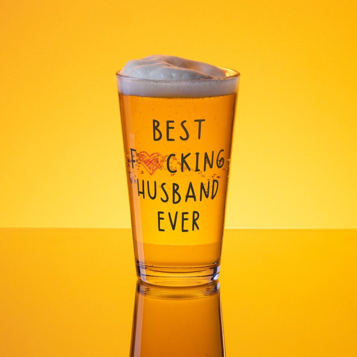 Unique Personalized Best F**king Husband Pint Glass Customized pint glass Gifts for Men by Groovy Guy