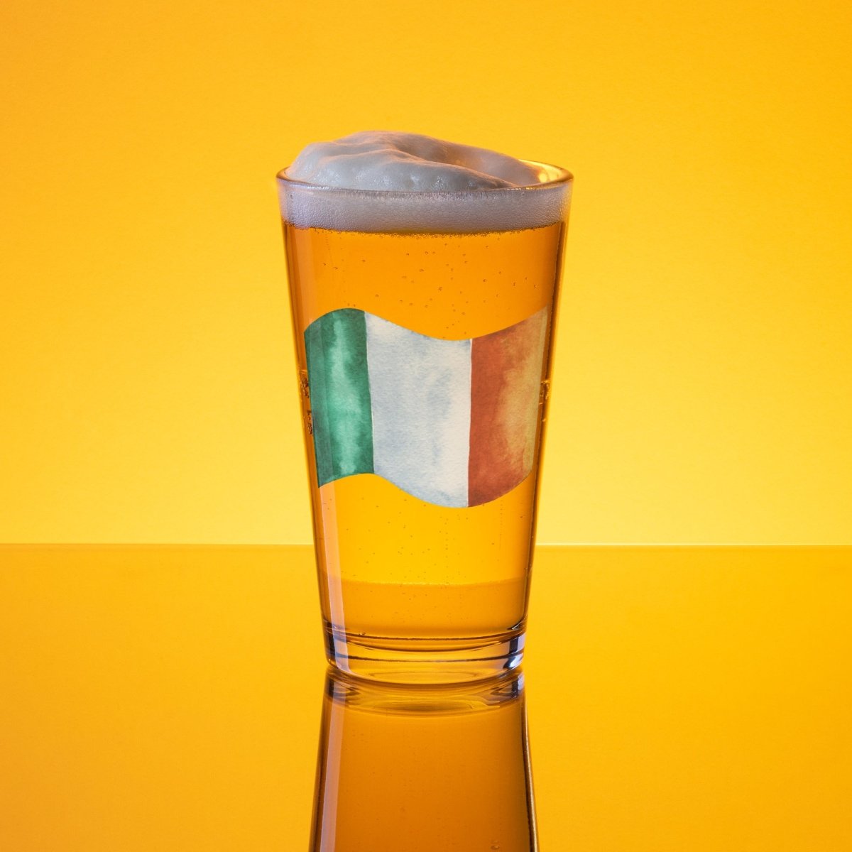 Unique Personalized Irish Flag Pint Glass Customized Gifts for Men by Groovy Guy