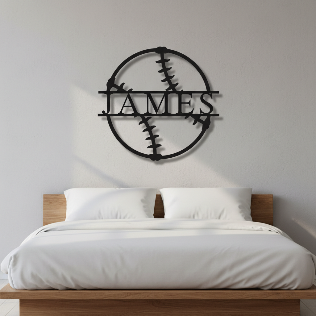 Personalized Baseball Metal Sign