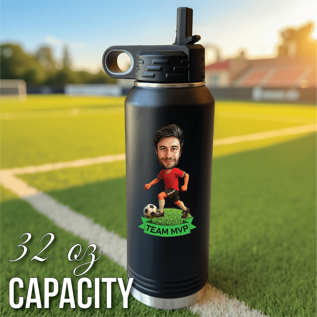 Unique Personalized Full 90 Hydration - Custom Water Bottle Customized Gifts for Men by Groovy Guy