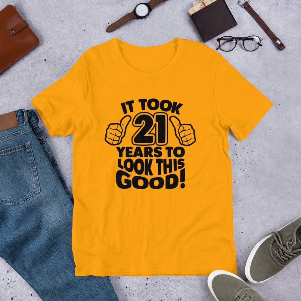 Unique Personalized 21 & Looking Good Shirt Customized Gifts for Men by Groovy Guy