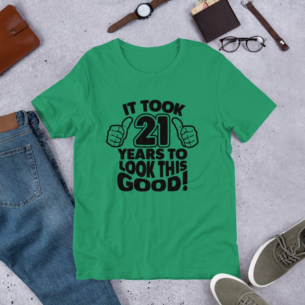 Unique Personalized 21 & Looking Good Shirt Customized Gifts for Men by Groovy Guy