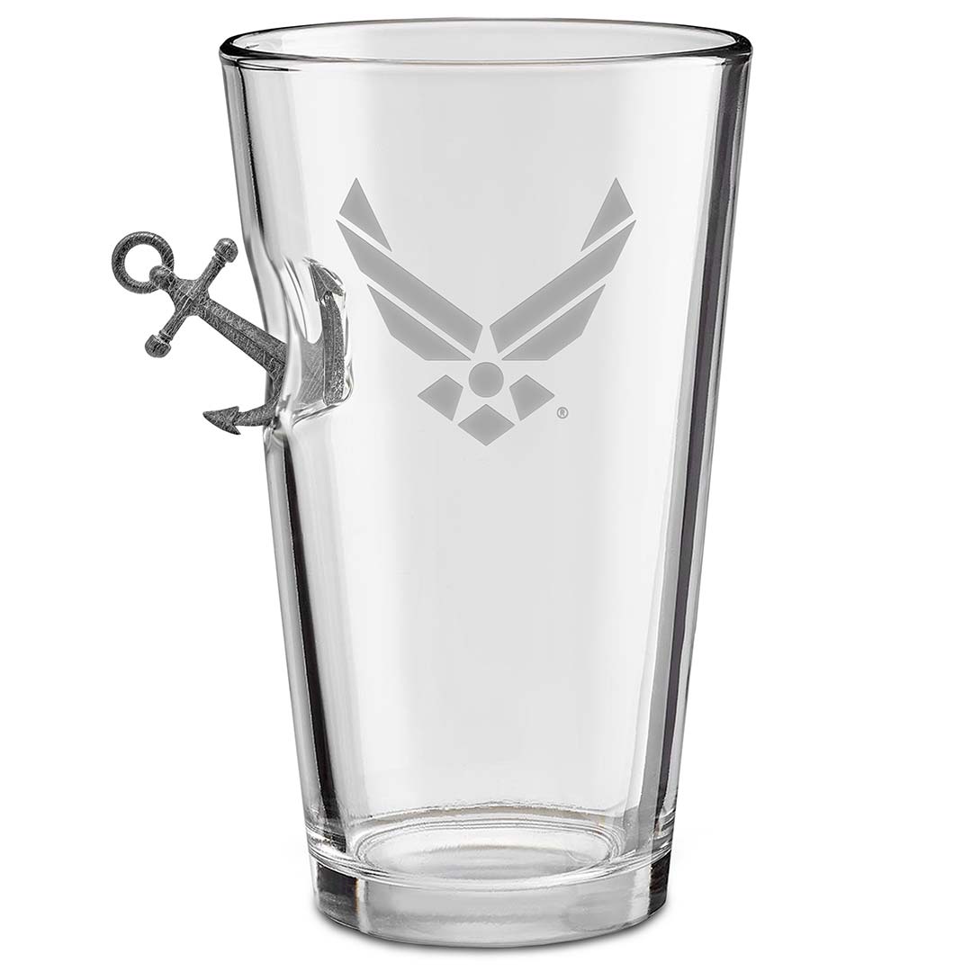 Unique Personalized US Military Bar Glasses Customized Handmade Glass Gifts for Men by Groovy Guy