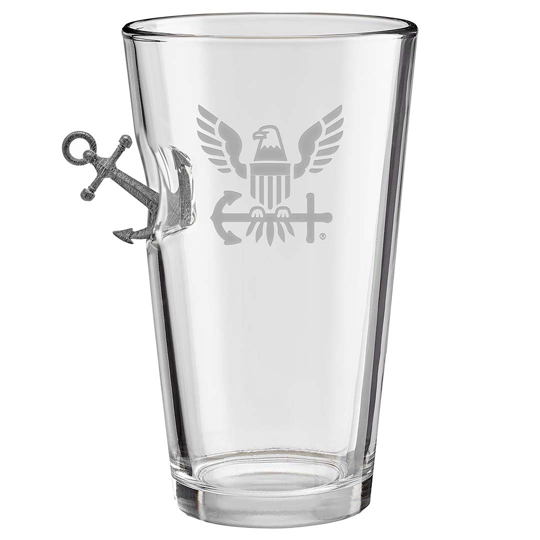 Unique Personalized US Military Bar Glasses Customized Handmade Glass Gifts for Men by Groovy Guy