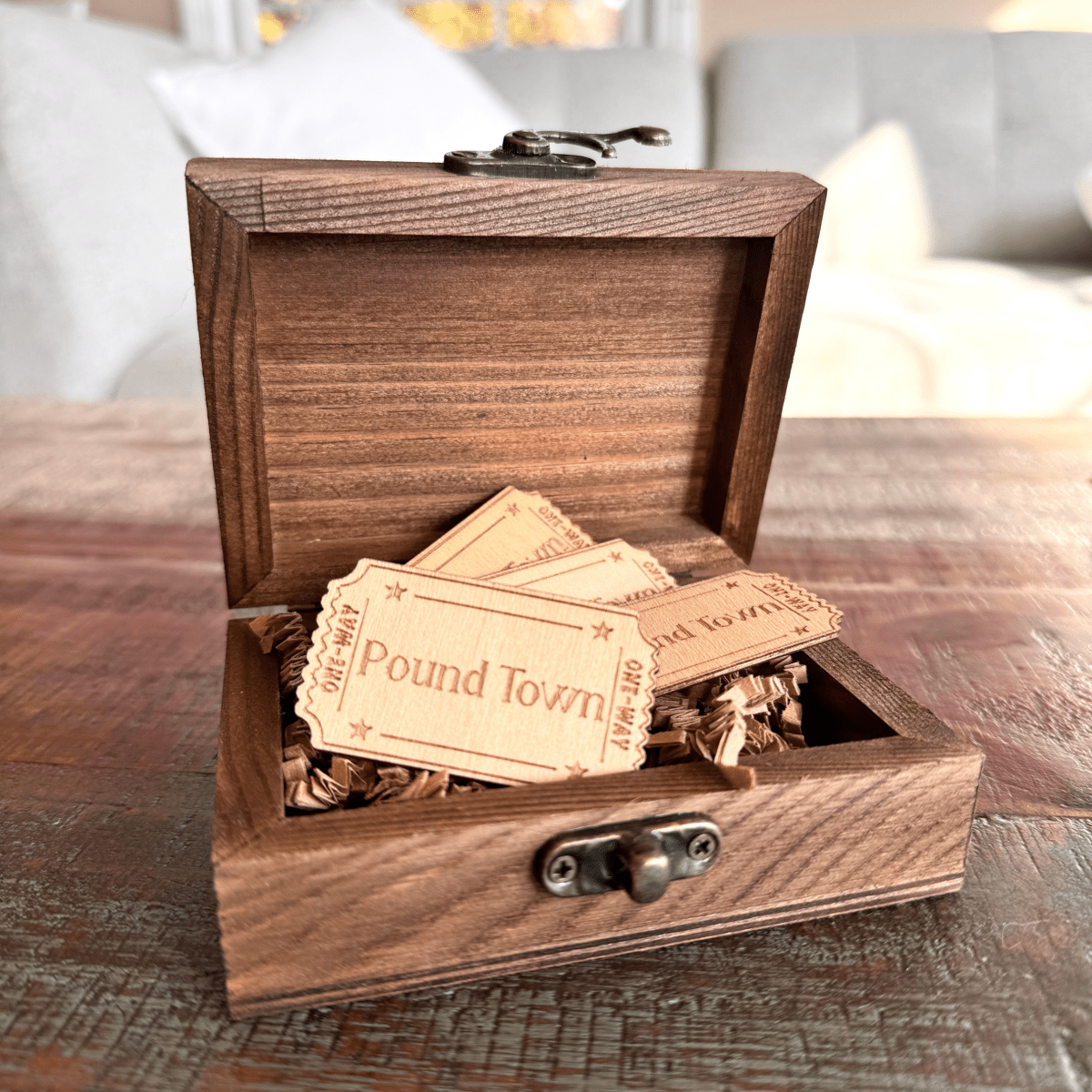 Unique Personalized One - Way Ticket to Pound Town Customized Gift Set Gifts for Men by Groovy Guy
