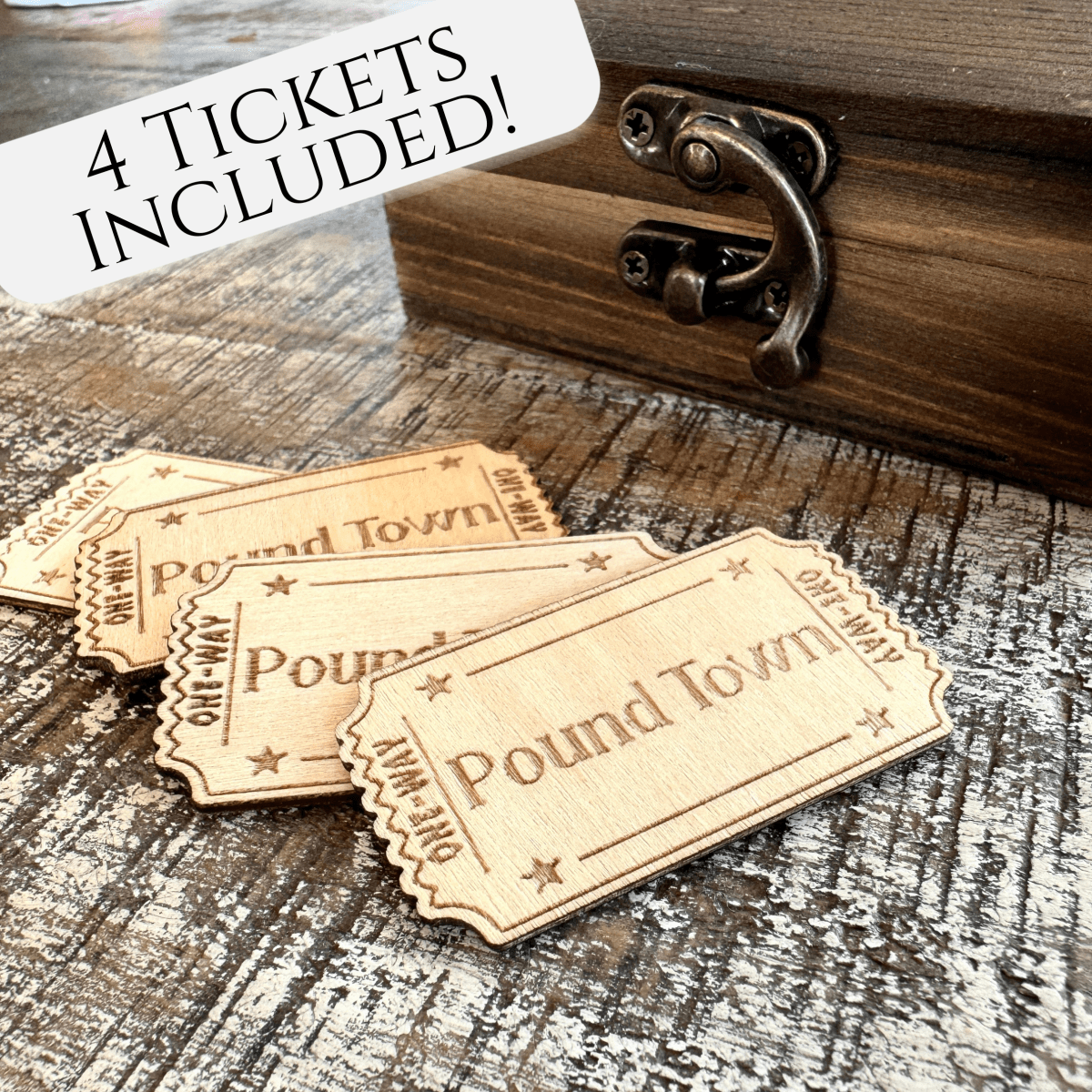 Unique Personalized One - Way Ticket to Pound Town Customized Gift Set Gifts for Men by Groovy Guy