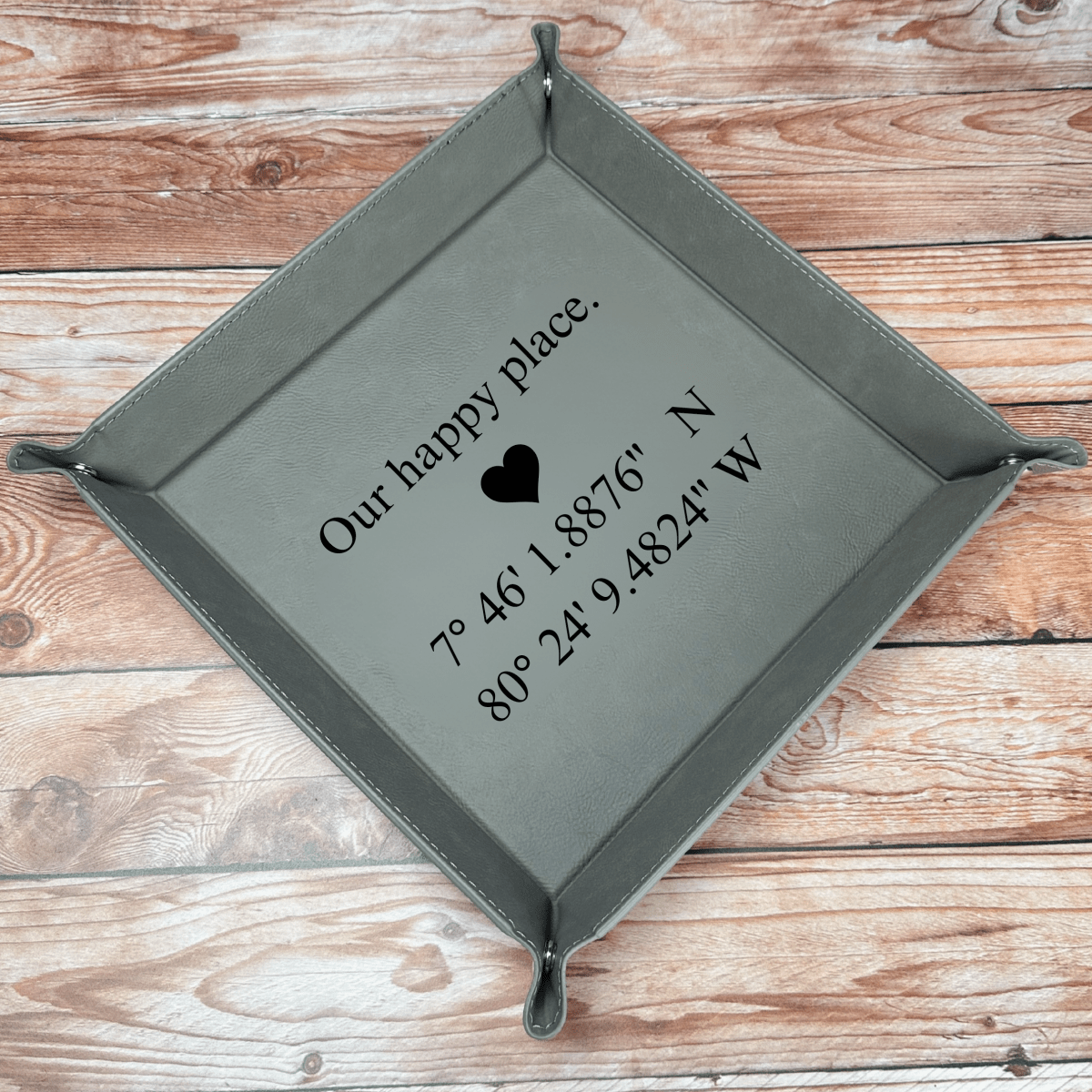 Unique Personalized Sentimental Valet Tray Customized Anniversary Gifts for Men by Groovy Guy