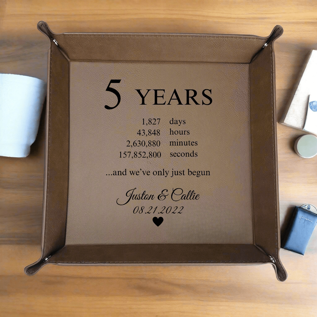 Unique Personalized Timeless Love Jewelry Tray Customized Valet Tray Gifts for Men by Groovy Guy