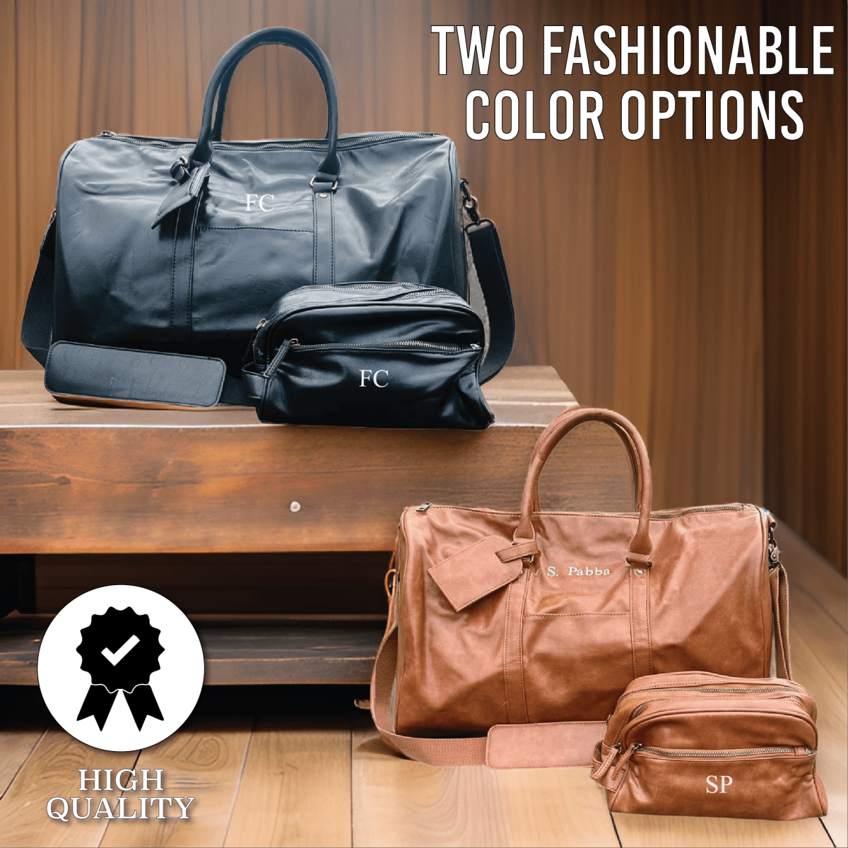 Unique Personalized Journey Essentials Customized Duffel Bags Gifts for Men by Groovy Guy