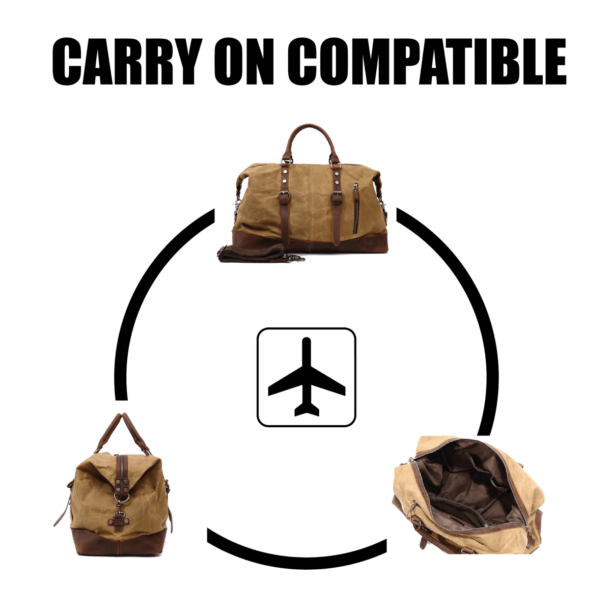 Unique Personalized Personalized Waxed Canvas Weekender Bag Customized Duffle Bag Gifts for Men by Groovy Guy