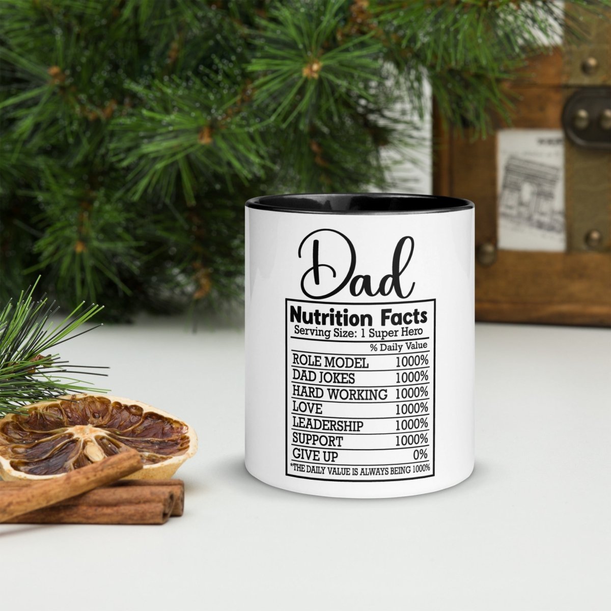 Unique Personalized Dads Nutritional Coffee Mug Customized Coffee & Tea Cups Gifts for Men by Groovy Guy