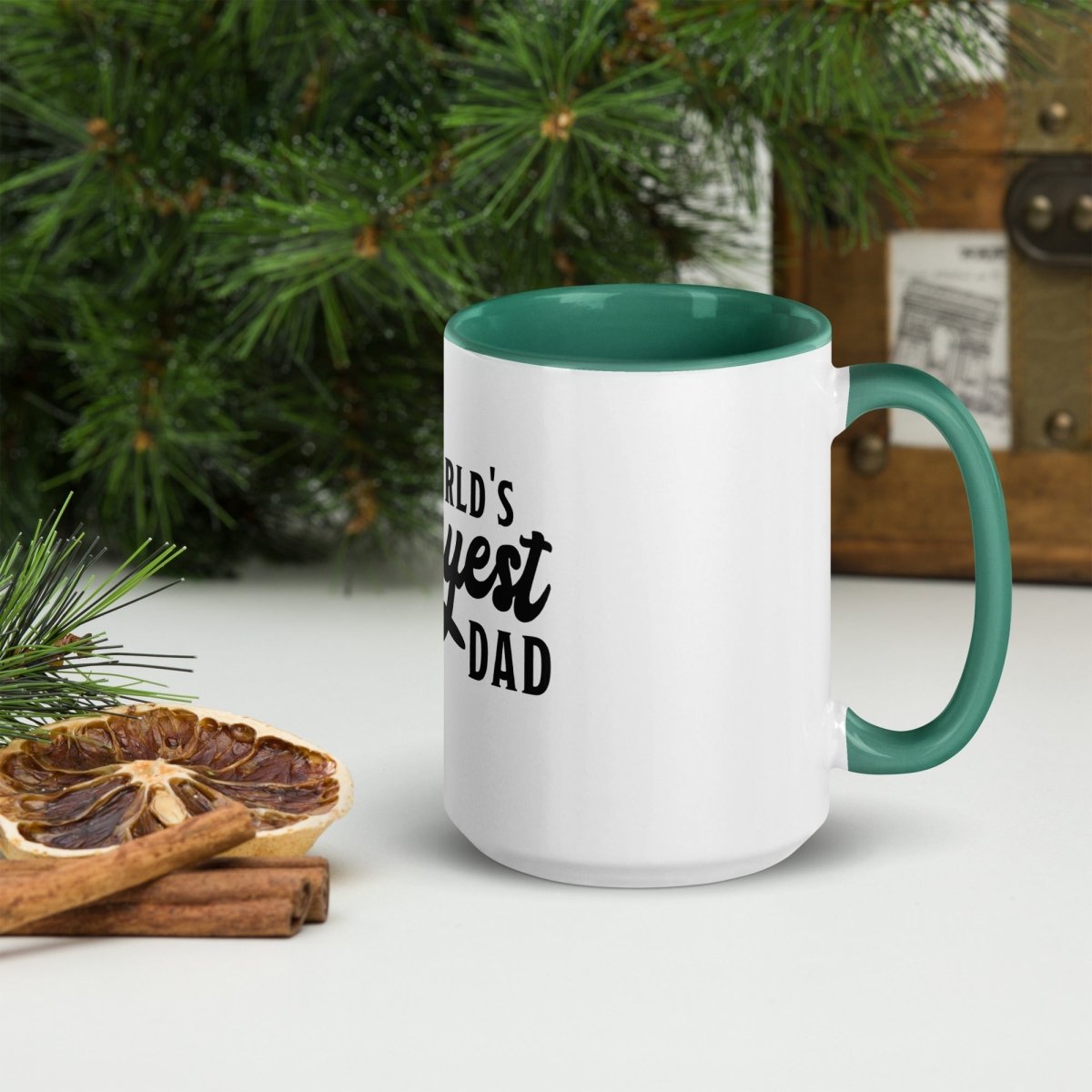 Unique Personalized World's Okayest Dad Coffee Mug Customized Coffee & Tea Cups Gifts for Men by Groovy Guy