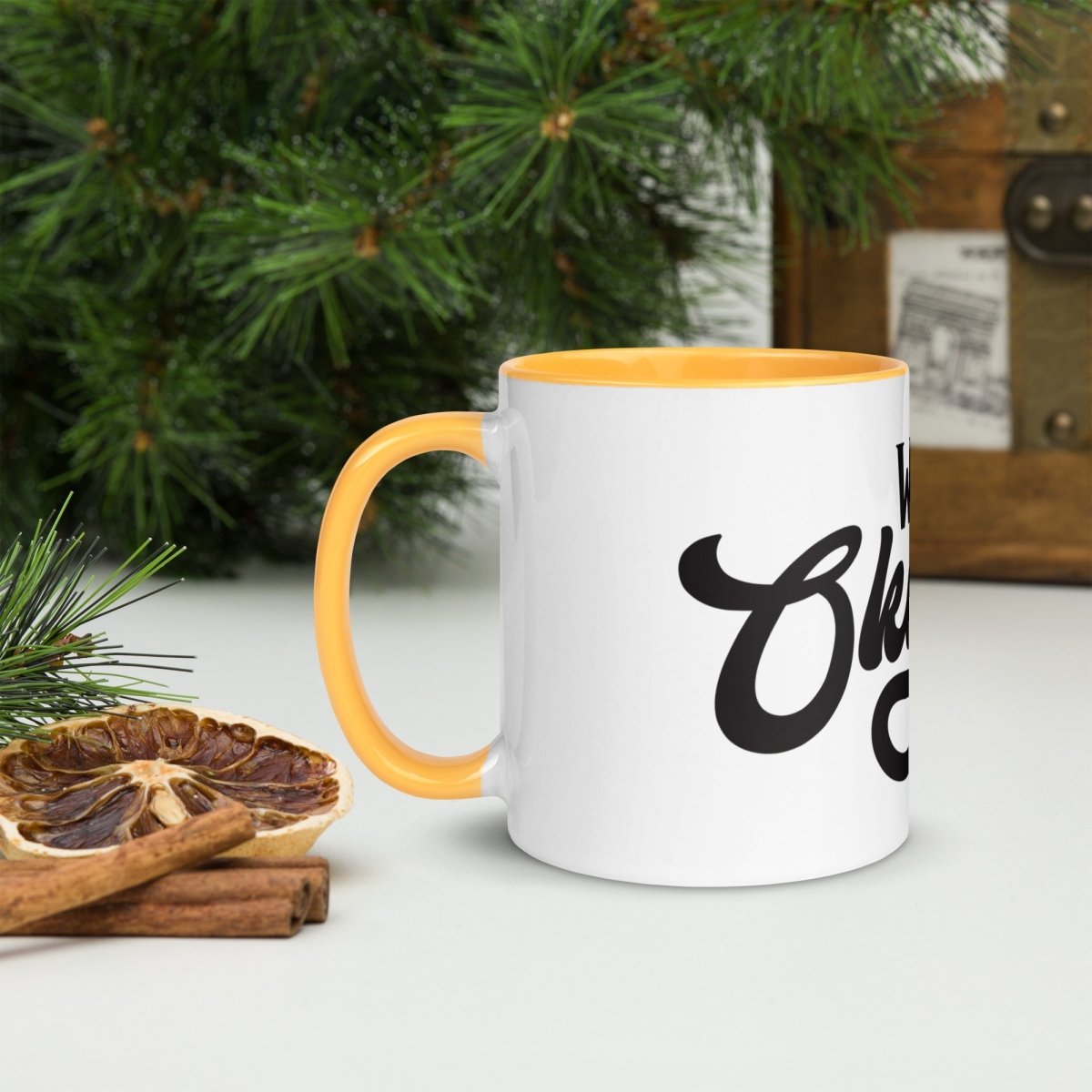 Unique Personalized World's Okayest Dad Coffee Mug Customized Coffee & Tea Cups Gifts for Men by Groovy Guy