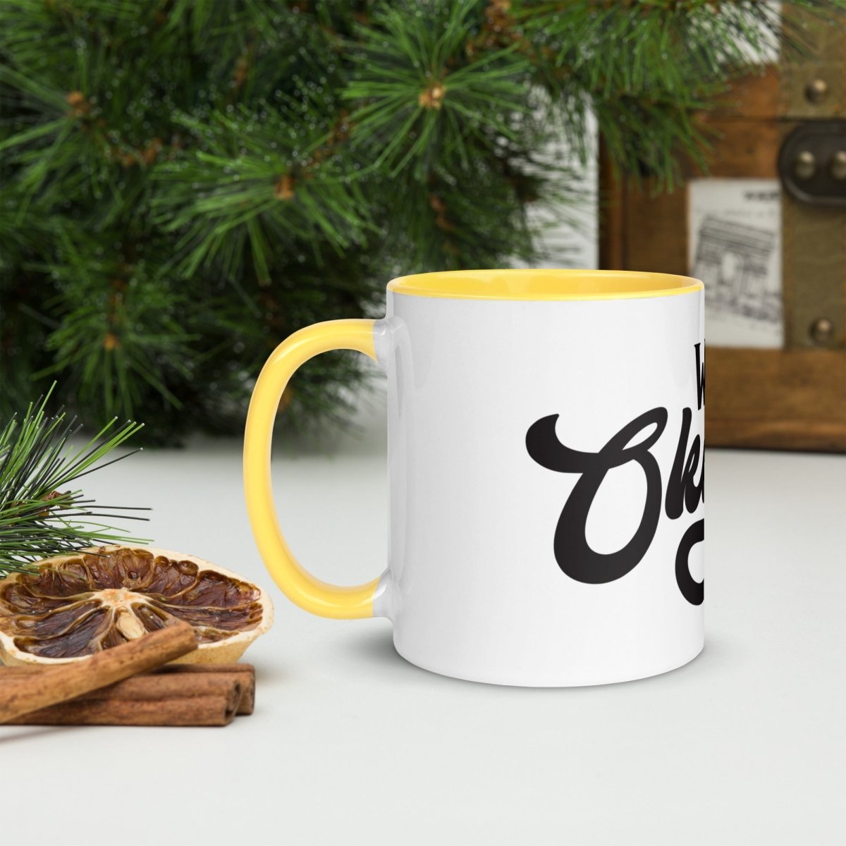 Unique Personalized World's Okayest Dad Coffee Mug Customized Coffee & Tea Cups Gifts for Men by Groovy Guy