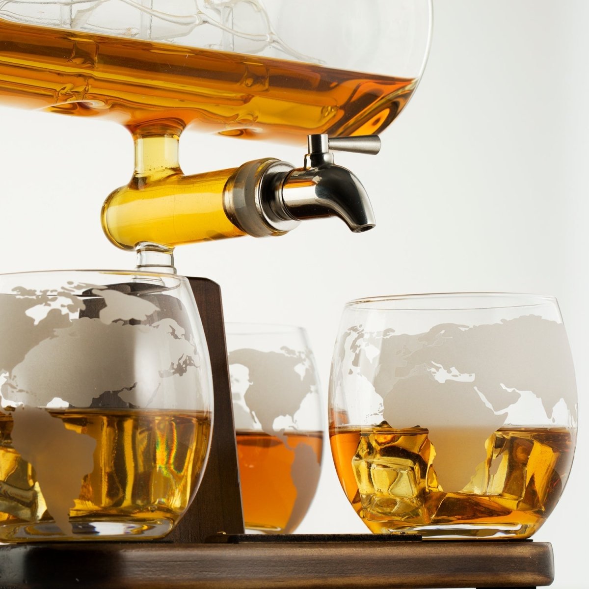 Unique Personalized Antique Ship Decanter Set Customized Decanter Set Gifts for Men by Groovy Guy