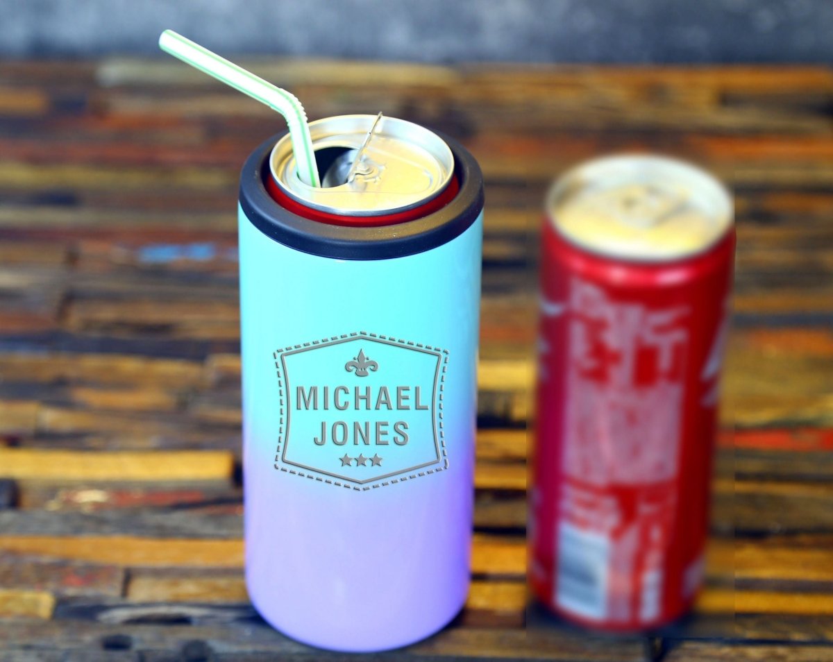 Unique Personalized Two - Tone Drink Koozie Customized Personalized Koozie Gifts for Men by Groovy Guy
