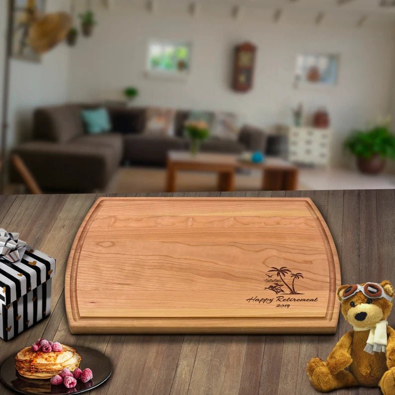 Unique Personalized Custom Retirement Cutting Board Customized cutting boards Gifts for Men by Groovy Guy