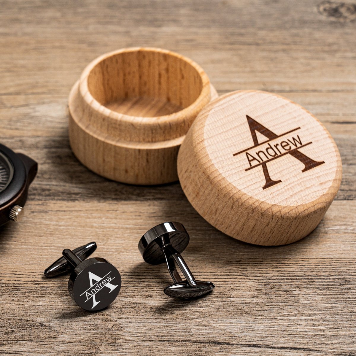 Unique Personalized Engraved Cufflinks Set Customized cufflinks Gifts for Men by Groovy Guy