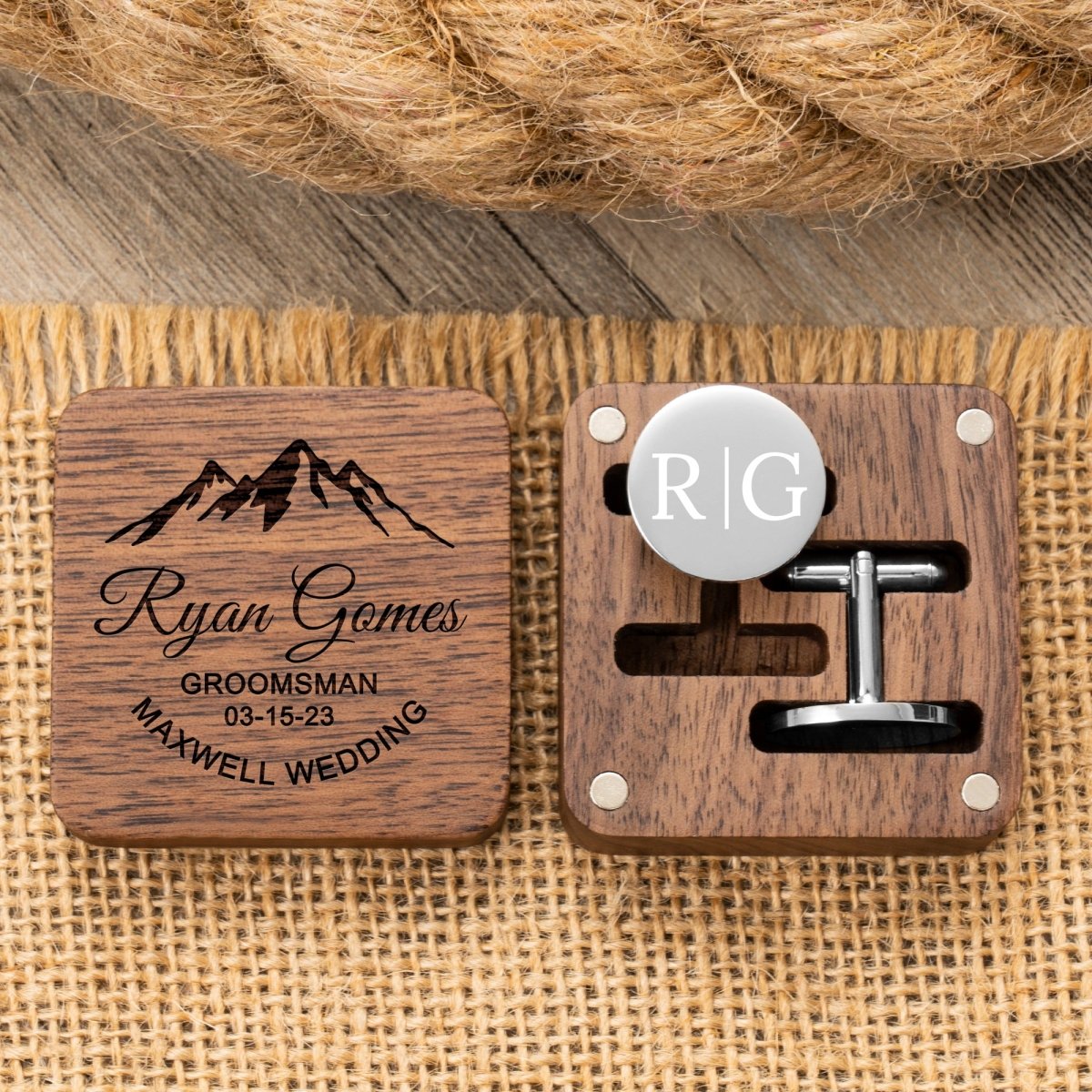 Unique Personalized Classic Cufflinks & Keepsake Box Customized cufflinks Gifts for Men by Groovy Guy