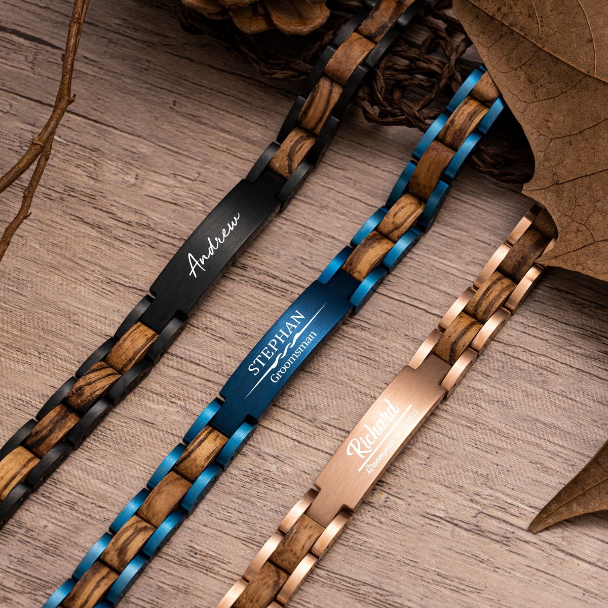 Unique Personalized Custom Mens Bracelet Customized Bracelet Gifts for Men by Groovy Guy