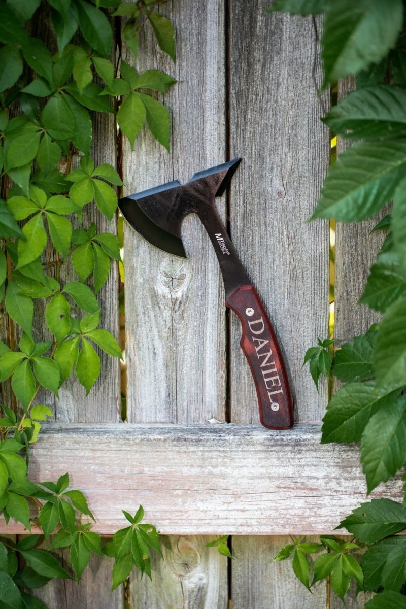 Unique Personalized Custom Engraved Hatchet Axe Customized Axes Gifts for Men by Groovy Guy