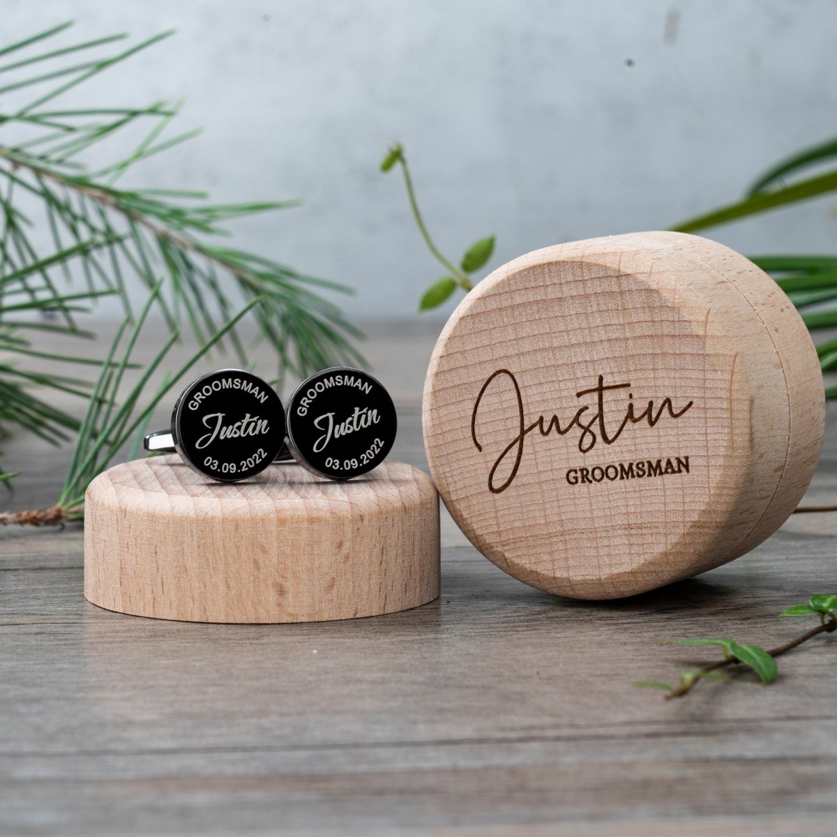 Unique Personalized Engraved Cufflinks Set Customized cufflinks Gifts for Men by Groovy Guy