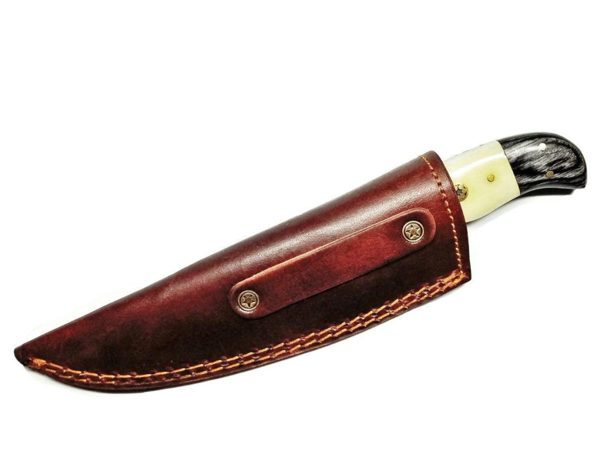 Unique Personalized Damascus Steel Hunting Knife Customized Damascus Knife Gifts for Men by Groovy Guy