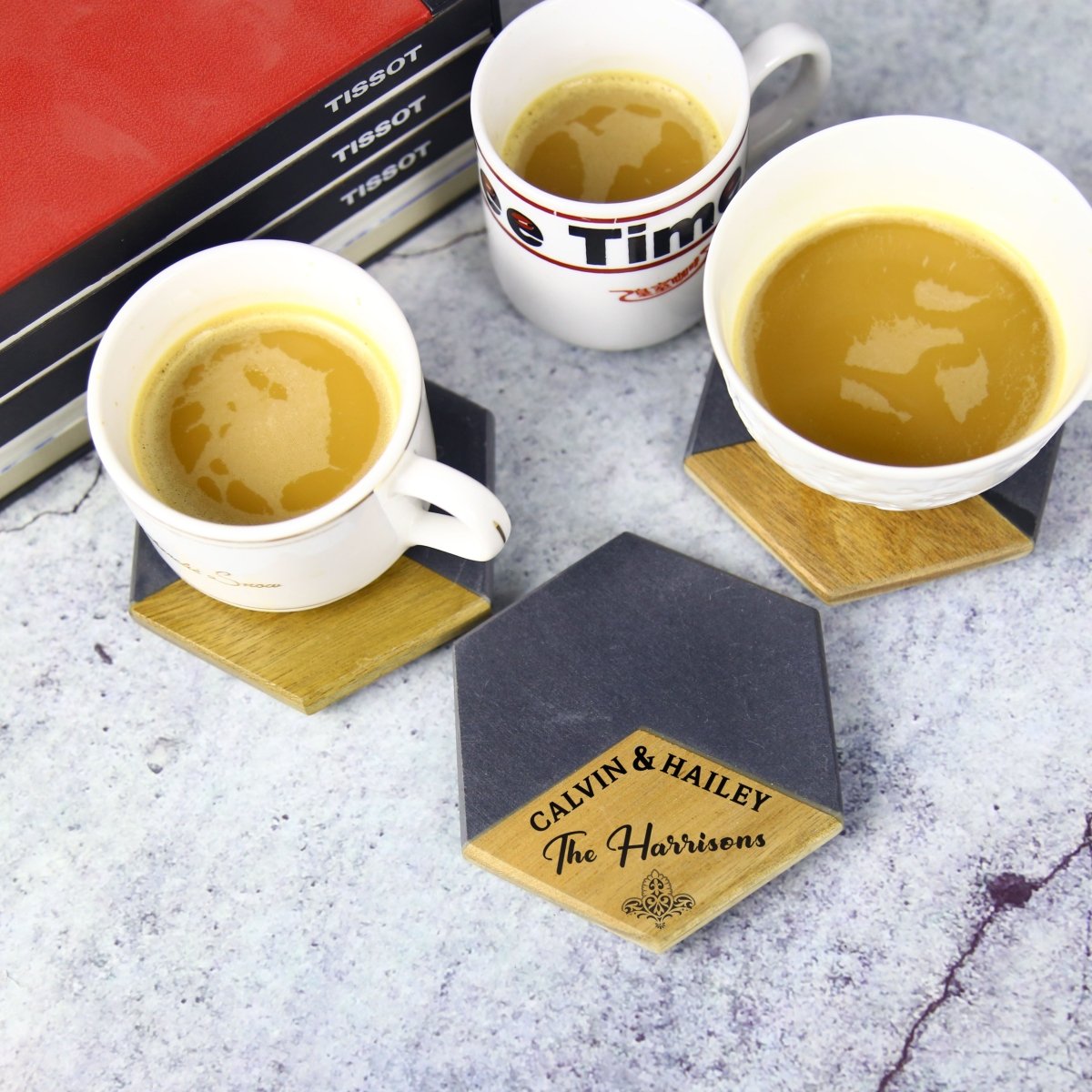 Unique Personalized Classy Coasters Customized Coasters Gifts for Men by Groovy Guy