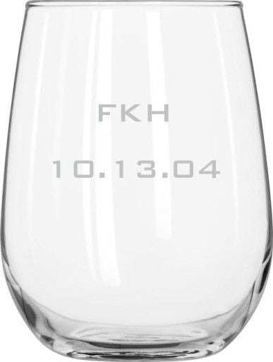 Unique Personalized Custom Stemless Wine Glass Customized Wine Glass Gifts for Men by Groovy Guy