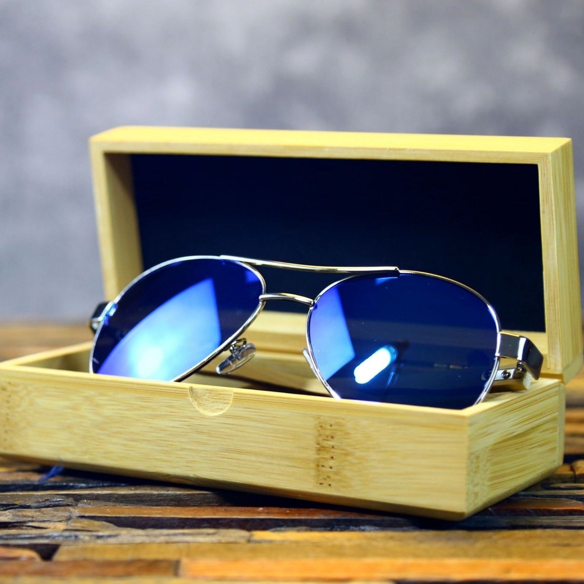 Unique Personalized Custom Blue Ice Sunglasses Customized Sunglasses Gifts for Men by Groovy Guy