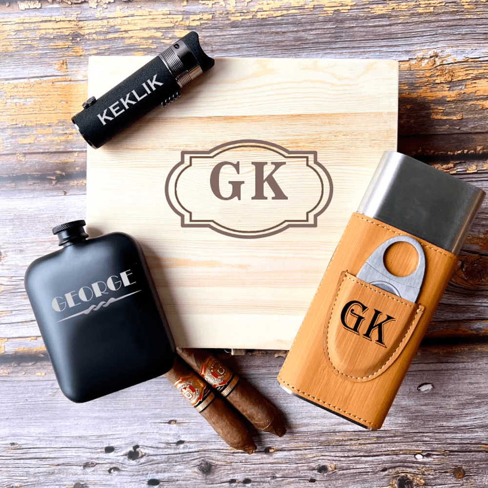 Unique Personalized Lit And Light Box Set Customized Groomsmen Gifts Gifts for Men by Groovy Guy