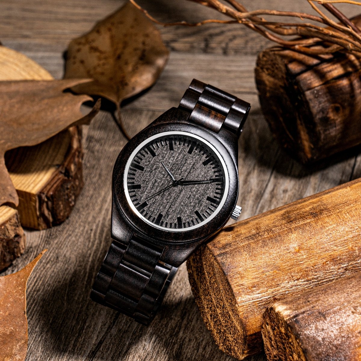 Unique Personalized Engraved Wooden Links Watch Customized Watches Gifts for Men by Groovy Guy