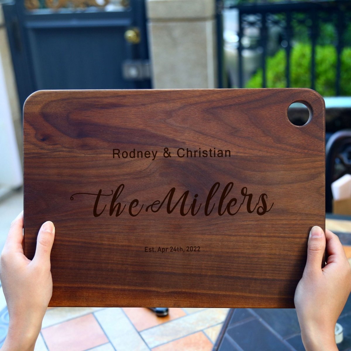 Unique Personalized Wooden Family Chopping Block Customized Cutting Board Gifts for Men by Groovy Guy